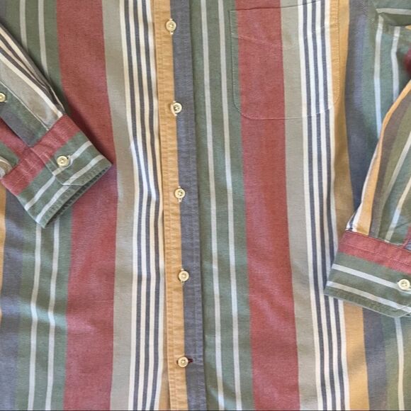 Cremiux Striped Button Up Shirt. Spring/Summer Colors. Size Med. Great Cond!! - Picture 4 of 9